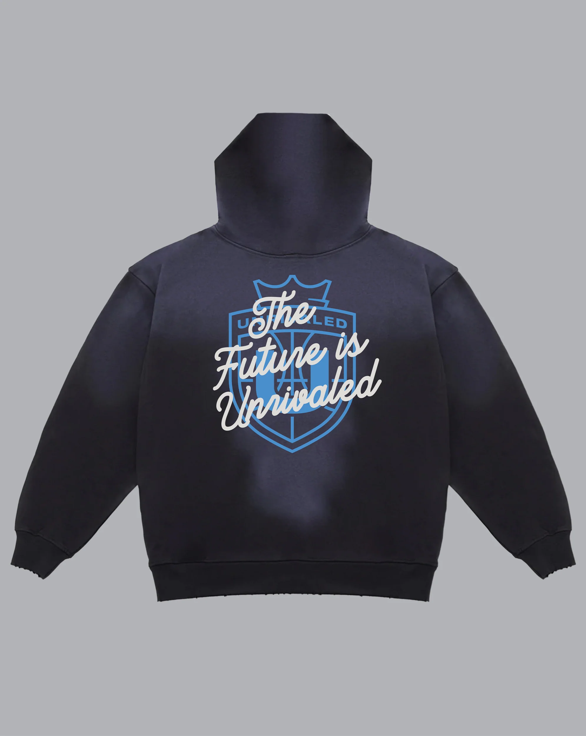 Distressed Hoodie - Washed Black - Image 3